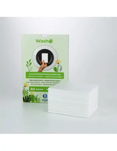 WASHO Box - 60 nachhaltige Waschstreifen mit FRESH BREEZE Duft