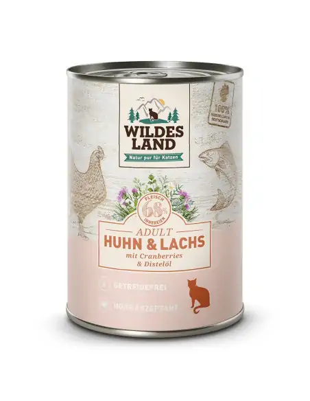 Huhn & Lachs 400g mit Cranberries & Distelöl Huhn & Lachs 400g mit Cranberries & Distelöl