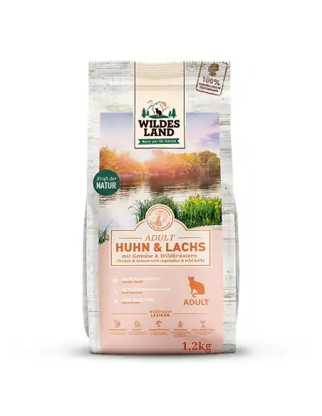Huhn & Lachs 1.2 kg mit Gemüse und Wildkräutern