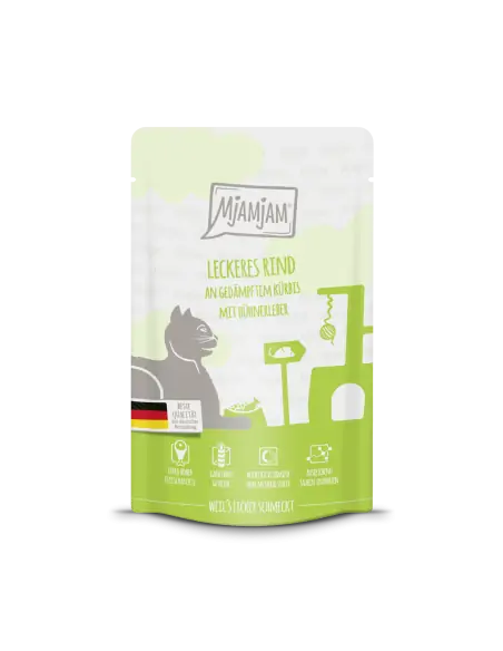 leckeres Rind an gedämpftem Kürbis 125g - MjAMjAM