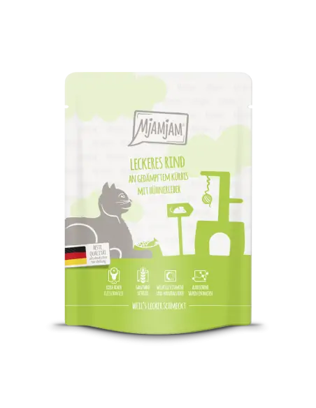 leckeres Rind an gedämpftem Kürbis 300g - MjAMjAM