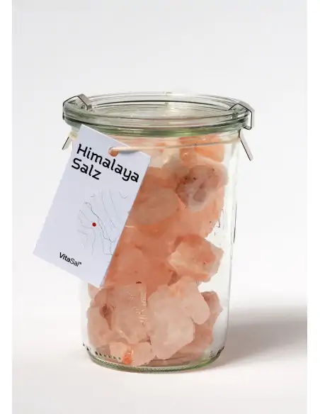 Himalaya Steinsalz Brocken Glas 700 g Himalaya Steinsalz Brocken Glas 700 g