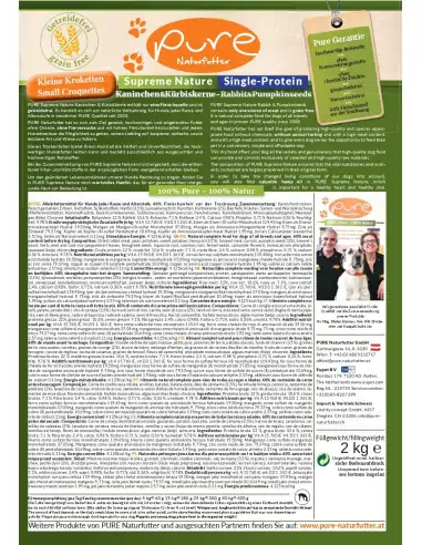 Natürliche Vollnahrung für kleine Hunde jeder Rasse und Altersstufe.