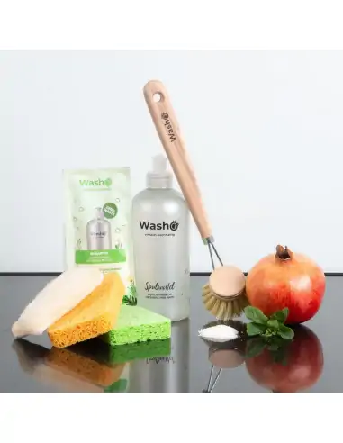 Washo Spülmittel Set mit Bürste