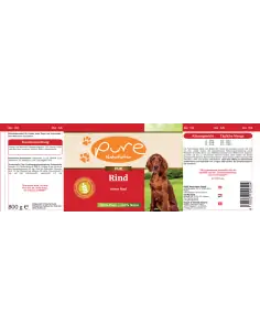 Hundemenü PUR-Fleischdose Rind 800 gr. 2