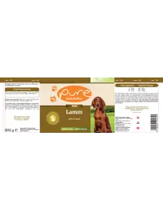 Hundemenü PUR-Fleischdose Lamm 800 gr. 2