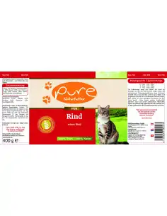 Katzenmenü PUR-Fleischdose Rind 400 g 2