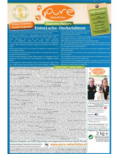 PURE Supreme Ente & Lachs - FÜR KLEINE HUNDE glutenfrei 5kg Hunde-Trockenfutter