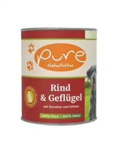 Hundemenü Rind & Geflügel mit Gemüse 800 gr.