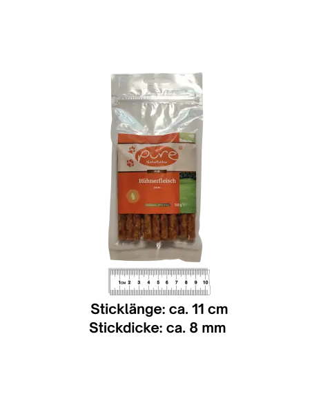 Pure Hühnerfleisch Sticks für Hunde
