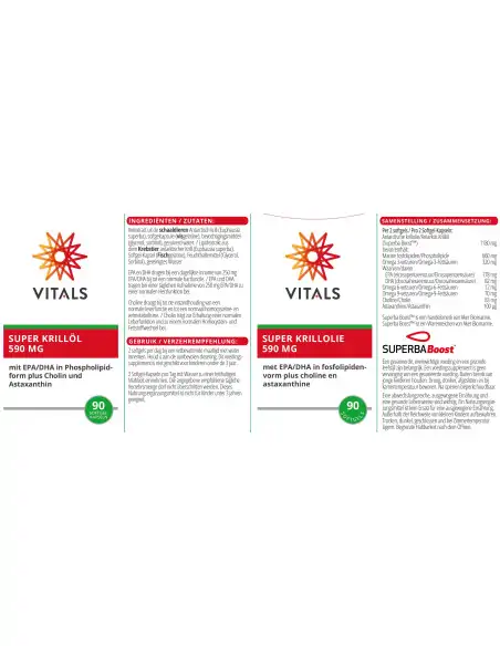 Zusammensetzung und Inhaltsstoffe Vitals Super Krillöl. Zusammensetzung und Inhaltsstoffe Vitals Super Krillöl.