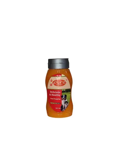 PURE Food Topping 300 ml mit Lachsöl und Schafsfett – Öl-Topping für Hund und Katze