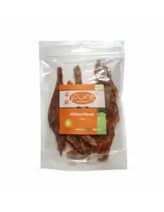 Verpackte Hühnerbrust Streifen von PURE Naturfutter, natürlicher Hundesnack ohne Getreide und Zusätze