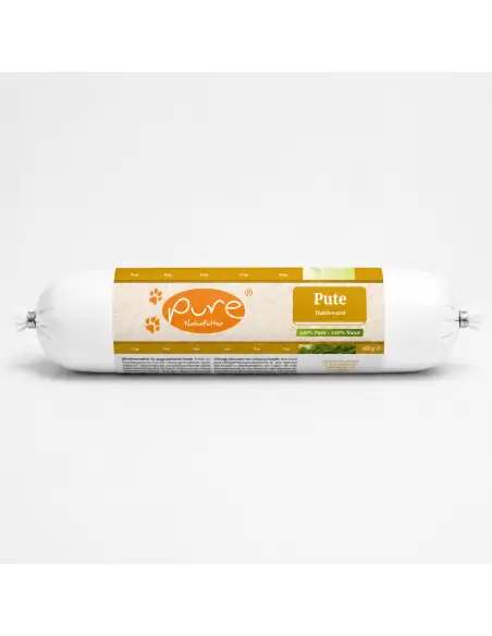 PURE Hundewurst Pute 400 g als Alleinfuttermittel für ausgewachsene Hunde PURE Hundewurst Pute 400 g als Alleinfuttermittel für ausgewachsene Hunde